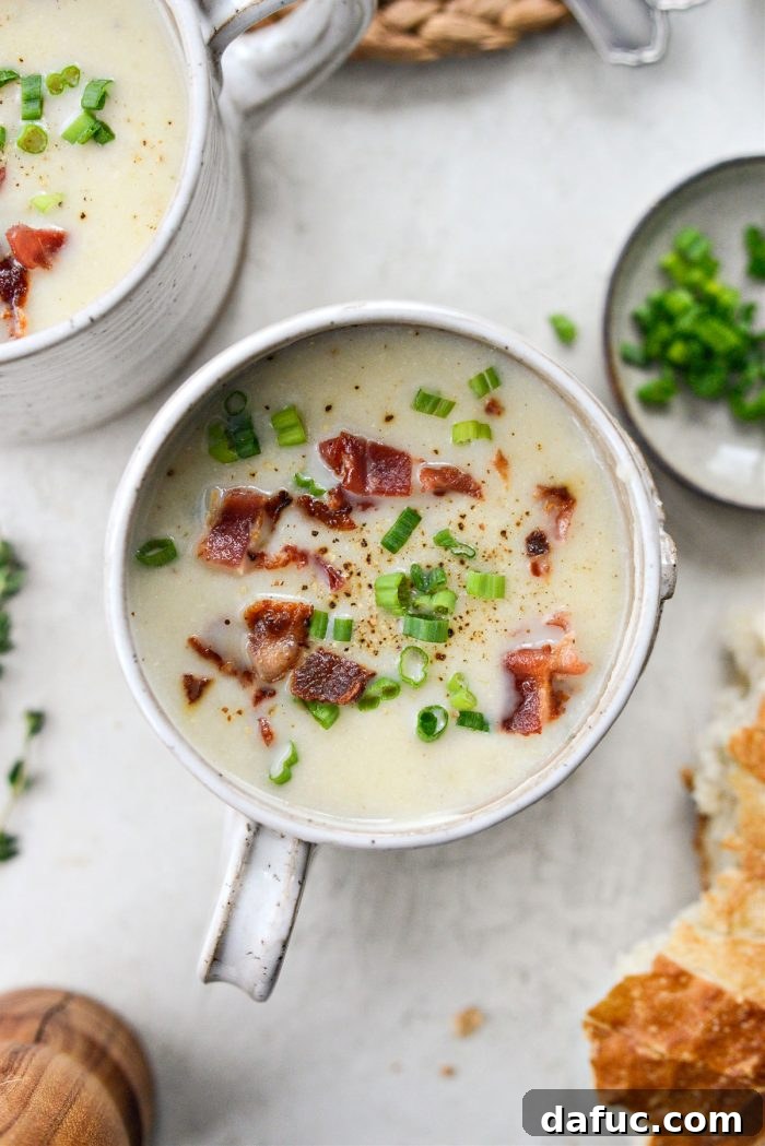 Hearty Cauliflower Potato Bisque 2 Creamy Cauliflower Potato Soup