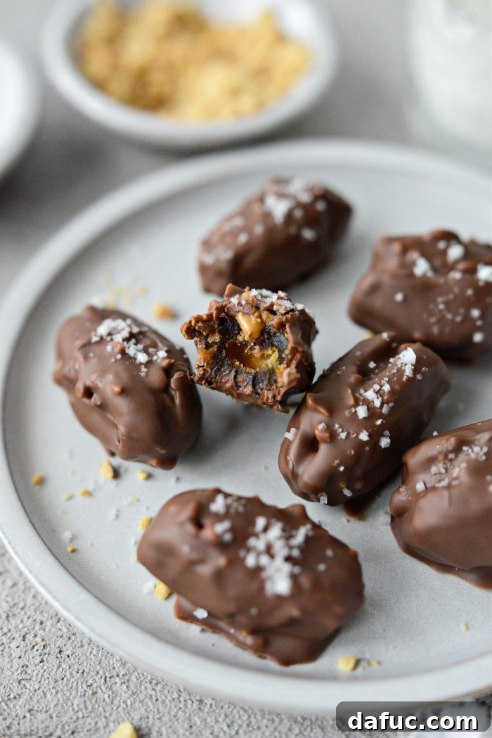 2023: A Retrospective Journey 4 Salted Snickers Stuffed Dates - Healthy Dessert Alternative