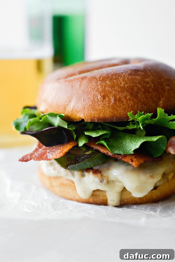 Assembled chicken smash burger