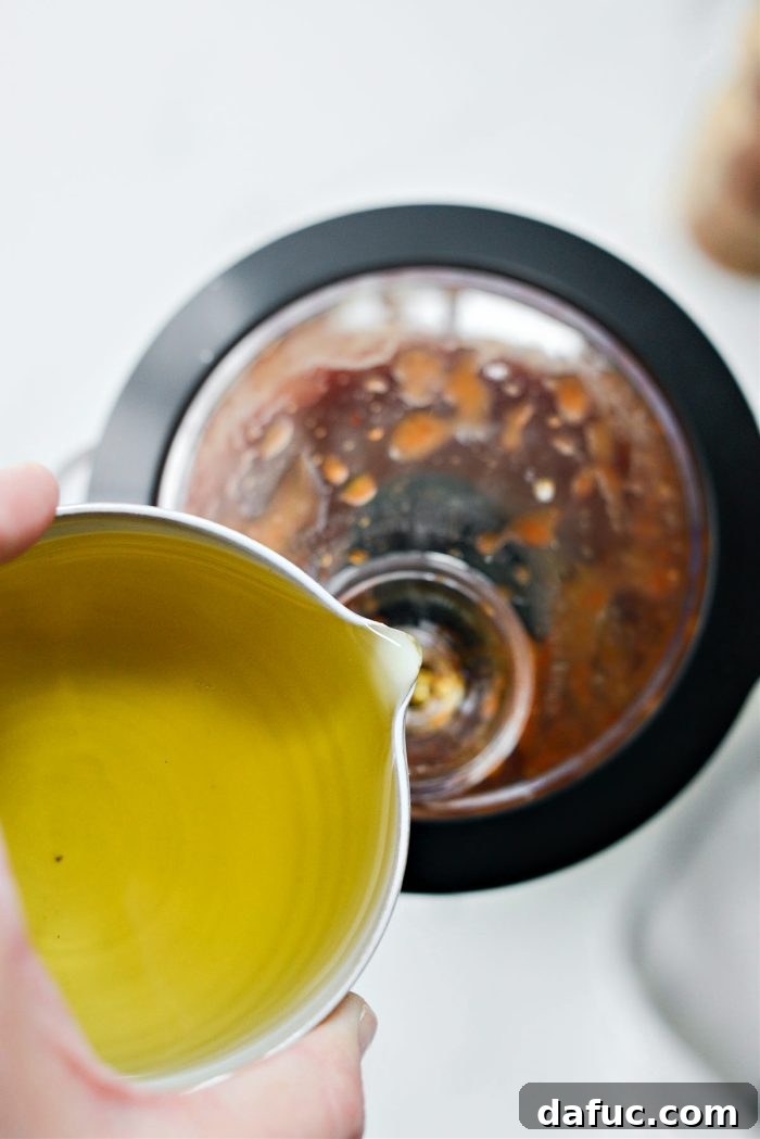 Tangy Homemade Catalina Vinaigrette 8 With the food processor running, slowly drizzle in avocado oil or extra-light olive oil.
