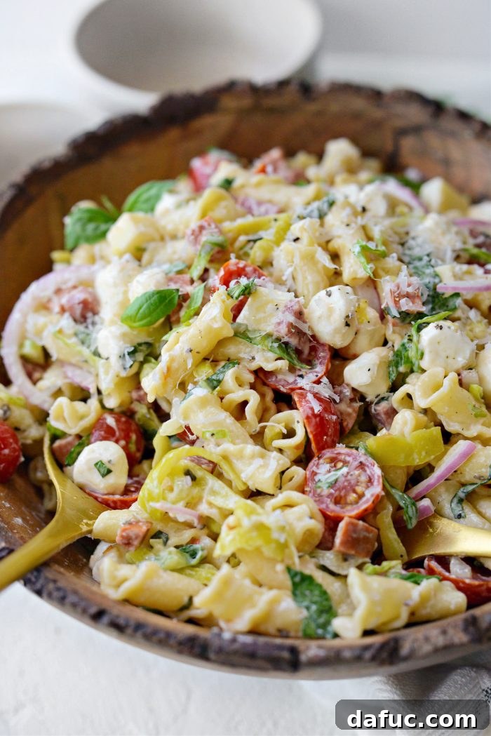 Italian Grinder Pasta Salad - Serving bowl