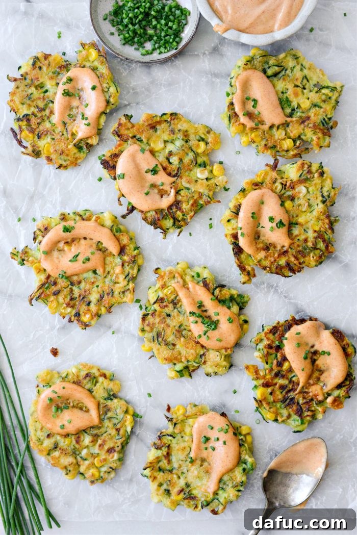 Crispy Zucchini Corn Fritters 15 Platter of Zucchini Corn Fritters served with Yum Yum Sauce and fresh chives
