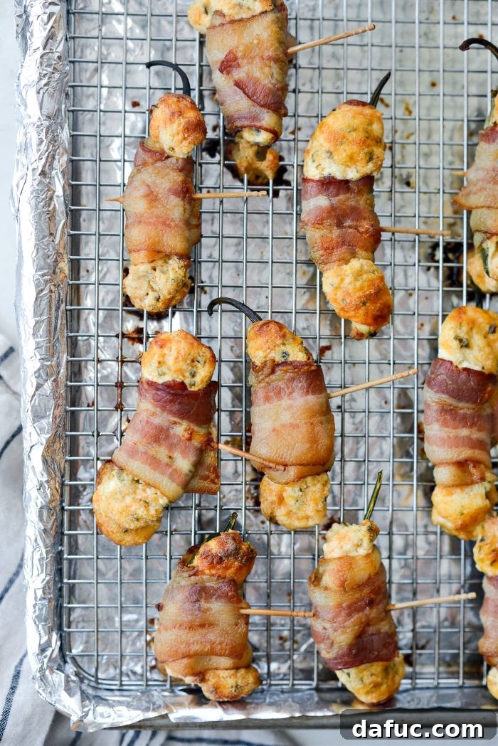 Fiery Bacon Bombs 10 baked Bacon Wrapped Jalapenos