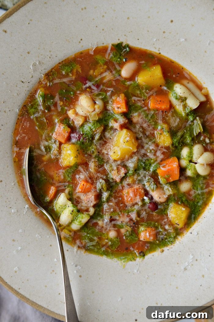 Golden Autumn Pumpkin Minestrone 2 Pumpkin Minestrone - a comforting and hearty fall soup