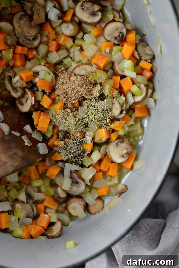 Add seasoning and dried herbs
