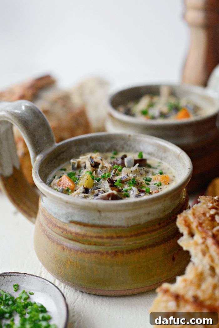 Turkey Mushroom Wild Rice Soup