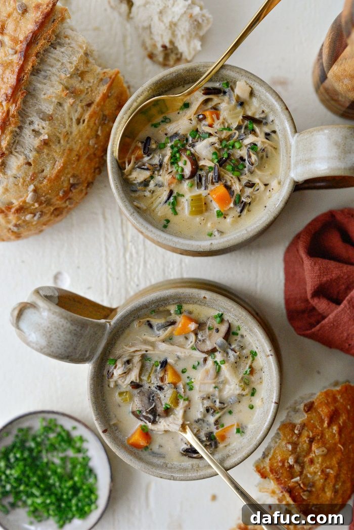 Turkey Mushroom Wild Rice Soup