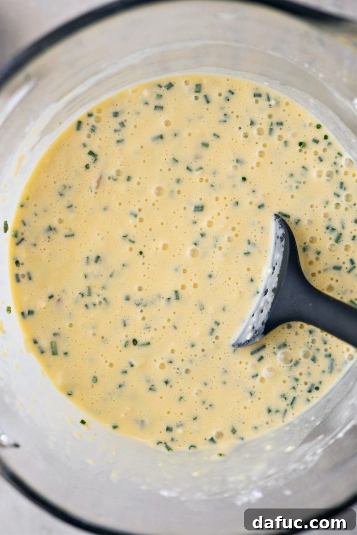 Fluffy Bacon Gruyere Clouds 11 Stir until just combined