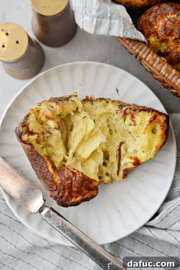 Fluffy Bacon Gruyere Clouds 20 inside of Bacon Gruyere Popovers