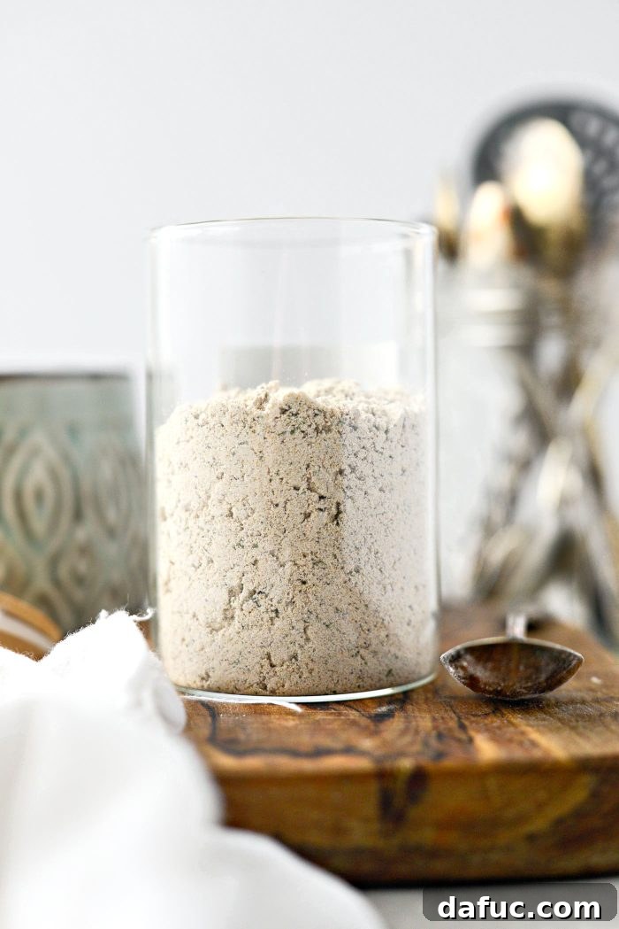 Various sizes of homemade Au Jus Gravy Mix stored in jars