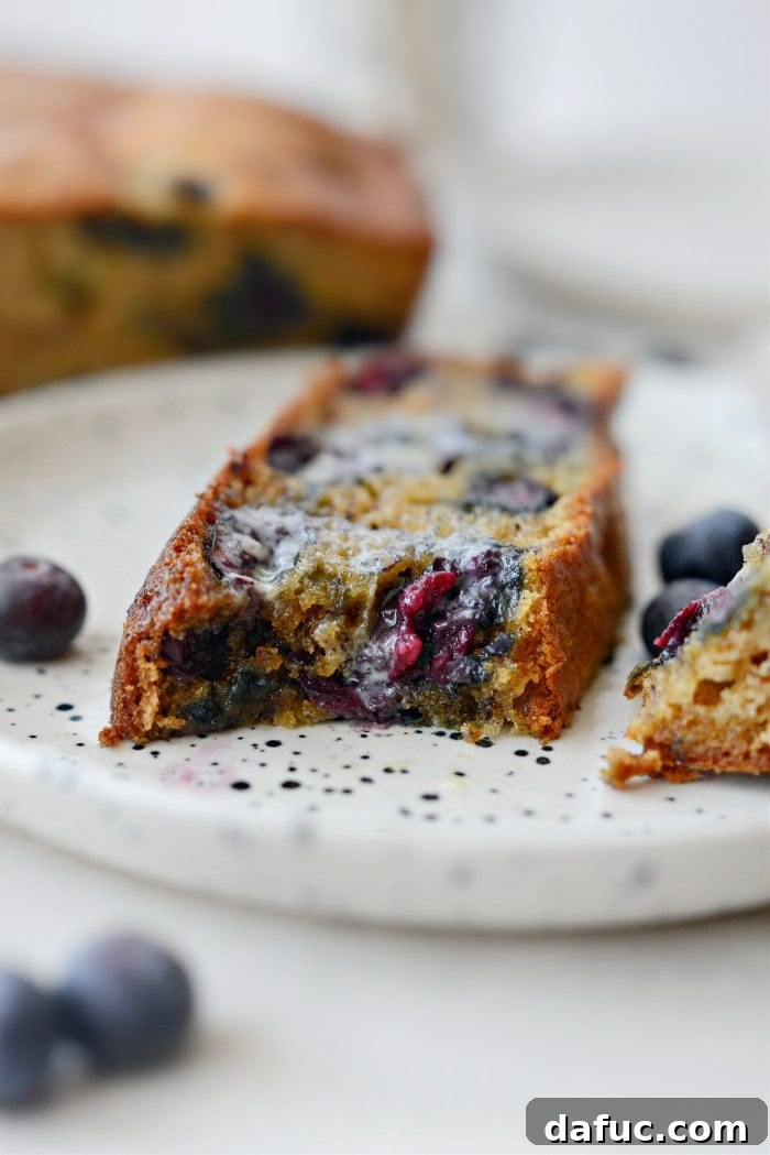 Blueberry Banana Bread with storage instructions