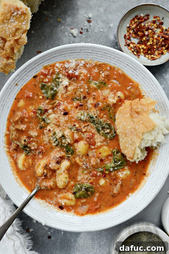 Creamy Italian Sausage Gnocchi Soup