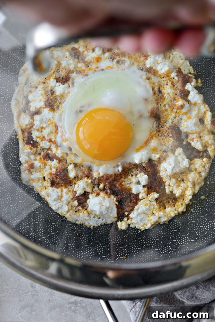 Three Delicious Feta Fried Egg Ideas 7 Covered Skillet Cooking Feta Fried Egg to Perfection