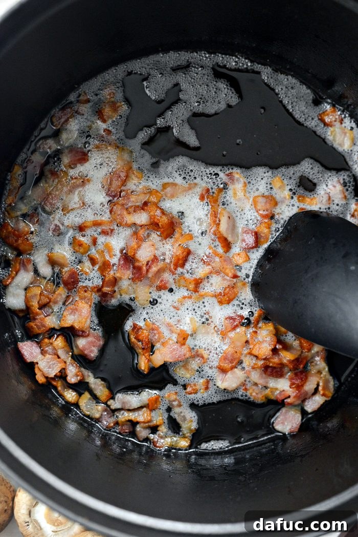 Hunter's Hearty Venison Pot 5 crisp up bacon