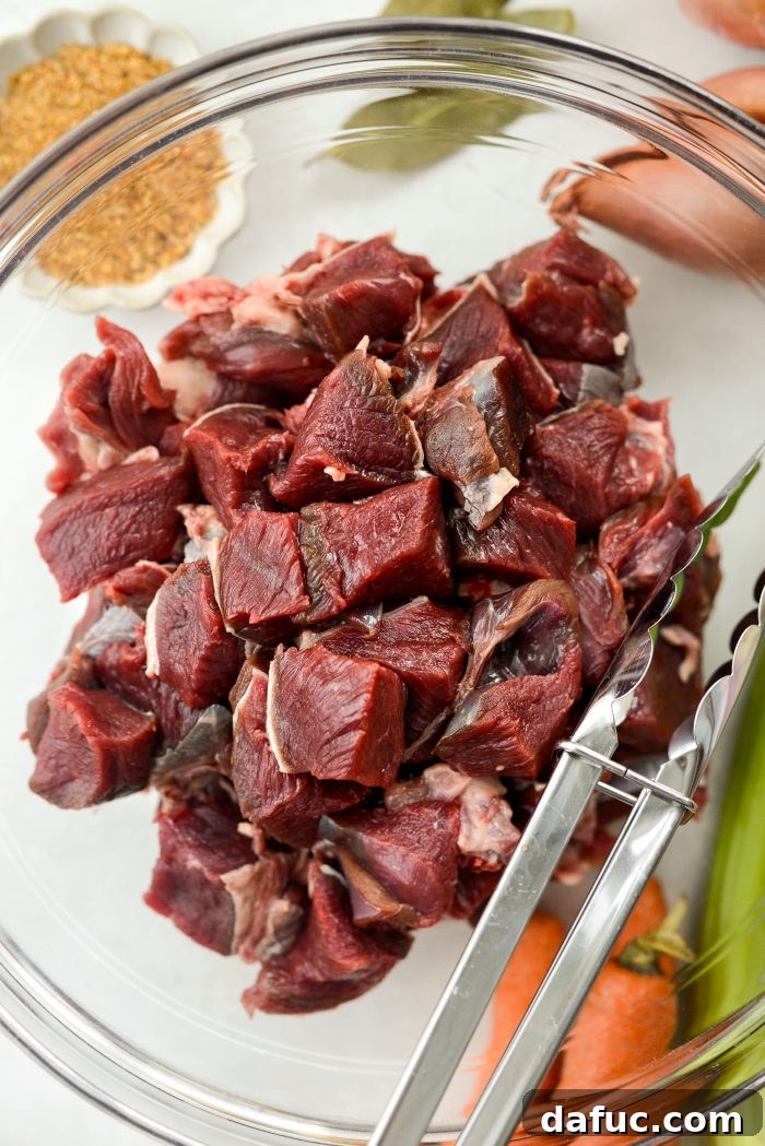 Hunter's Hearty Venison Pot 6 cubed venison roast