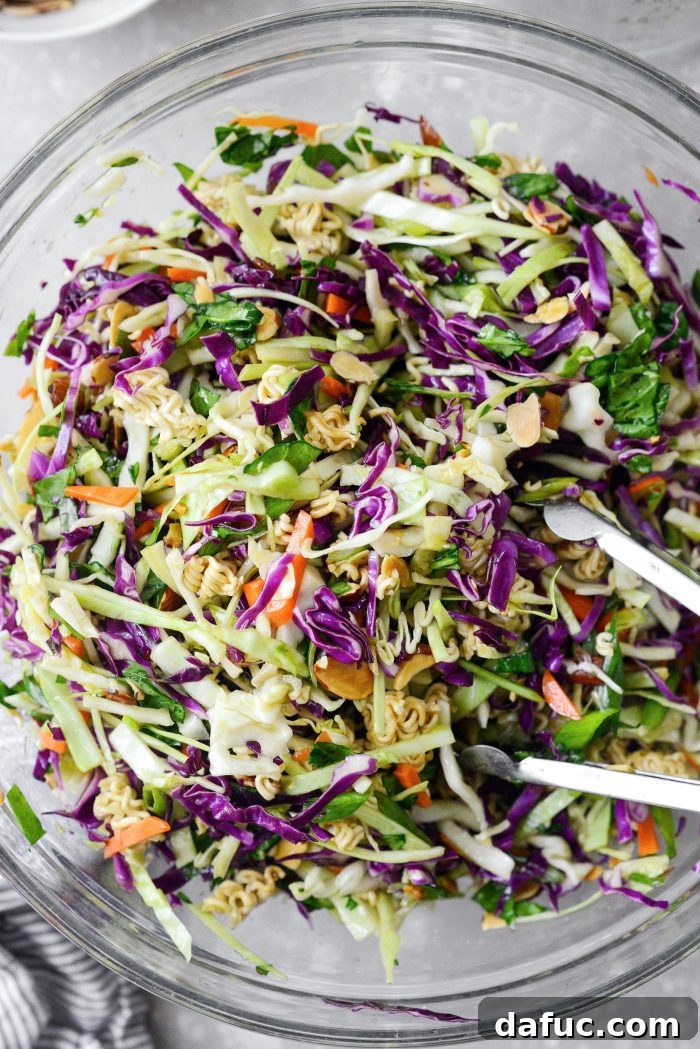 Crispy Asian Ramen Salad 12 toss to combine