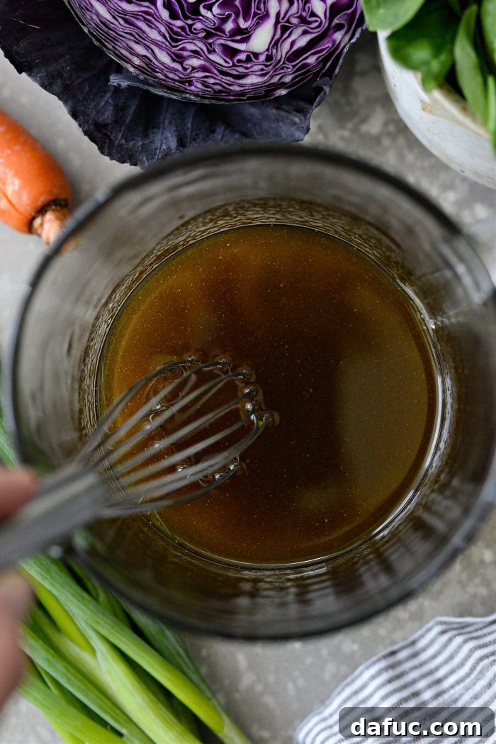 Crispy Asian Ramen Salad 6 whisk ingredients