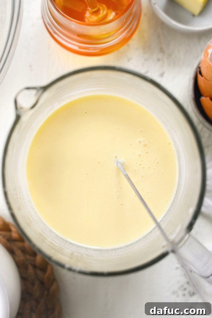 Honey Butter Glazed Golden Cornbread 8 mix well to combine
