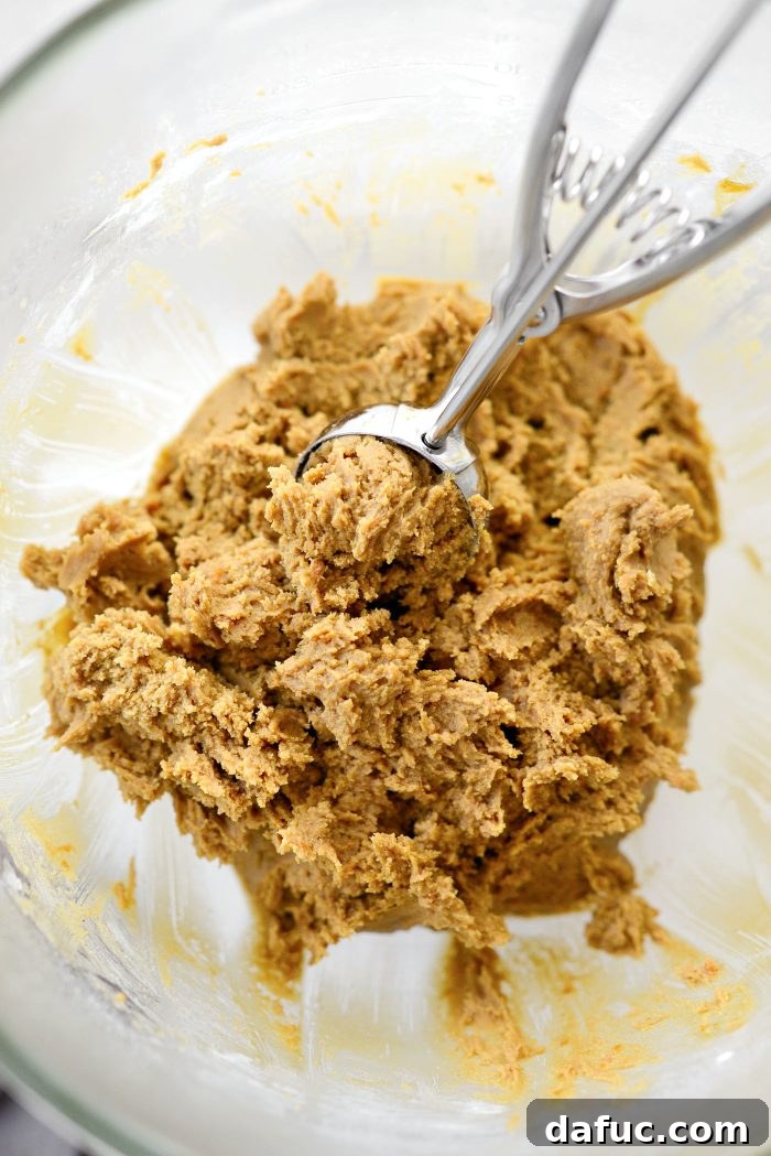 Zesty Orange Cardamom Cookies 16 Scooping chilled cookie dough into balls