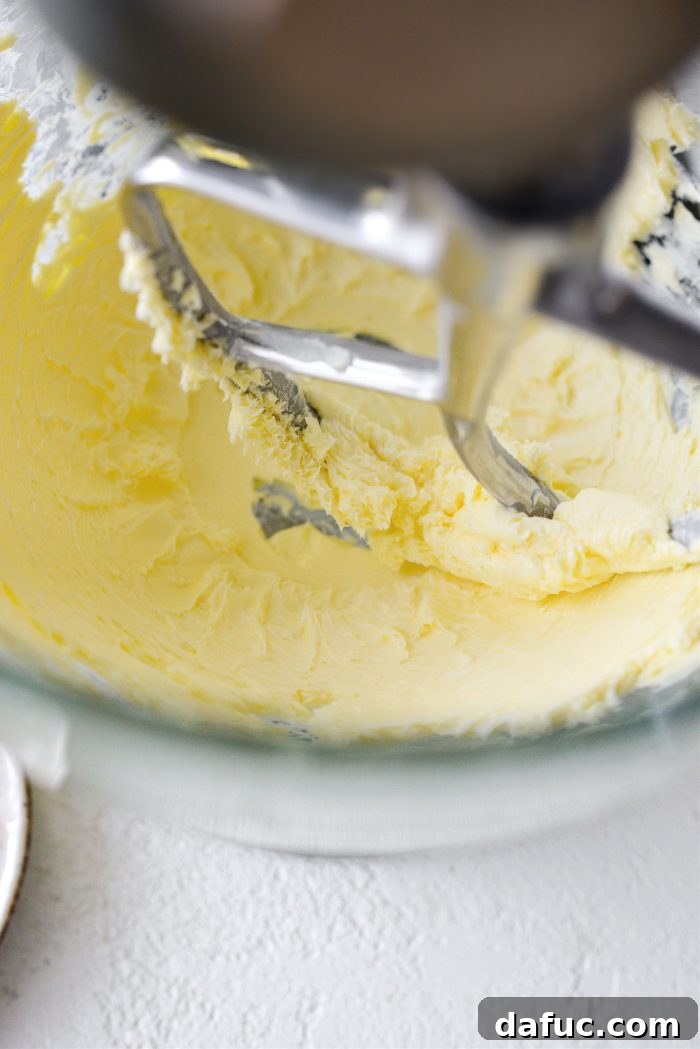 Zesty Orange Cardamom Cookies 7 Creamed butter in a stand mixer bowl