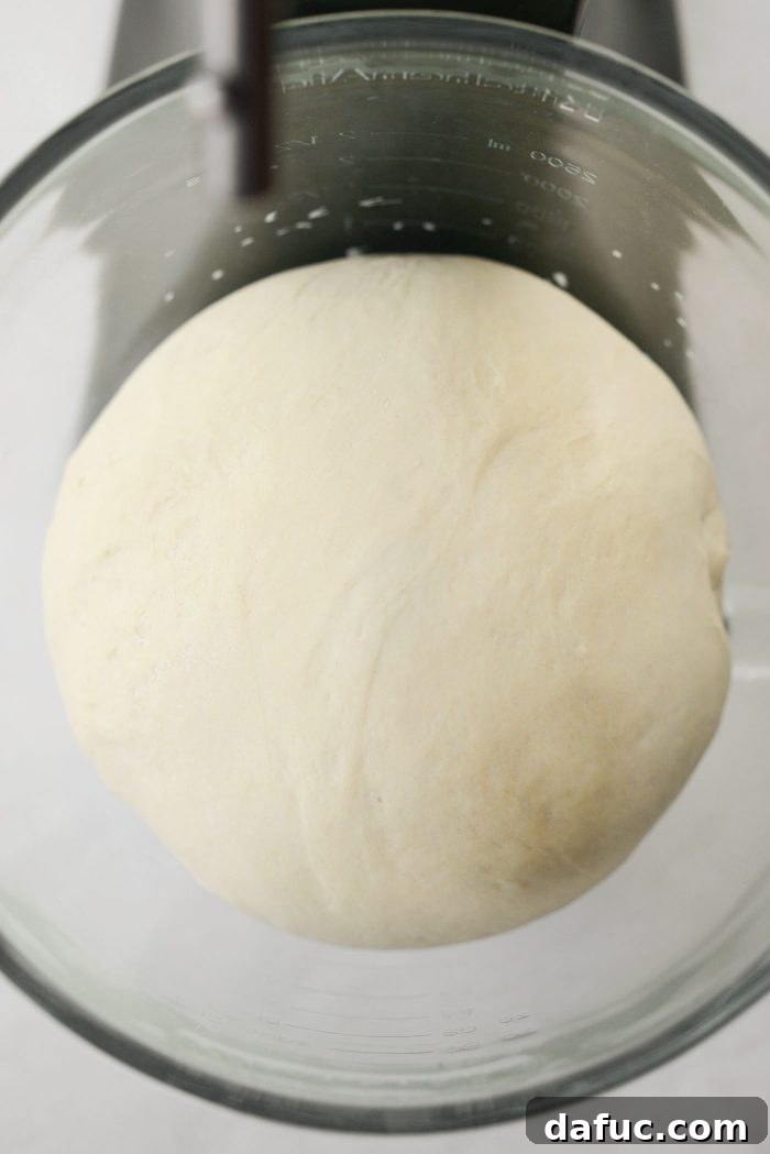 Risen pretzel dough