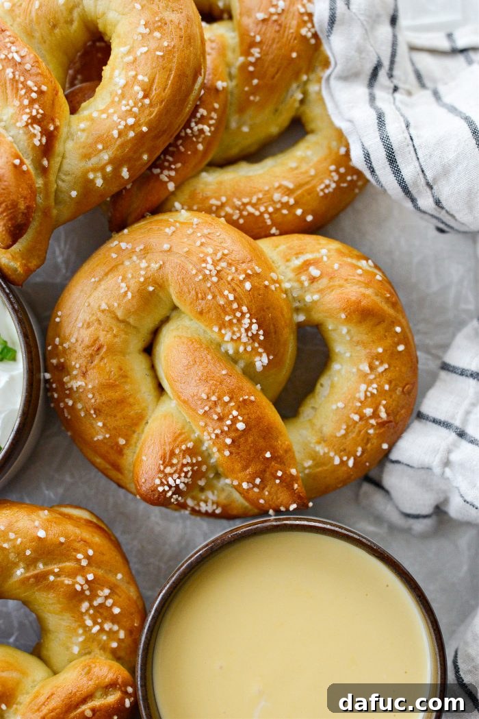 Homemade soft pretzels