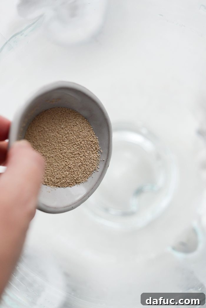 Add instant yeast to sugar water