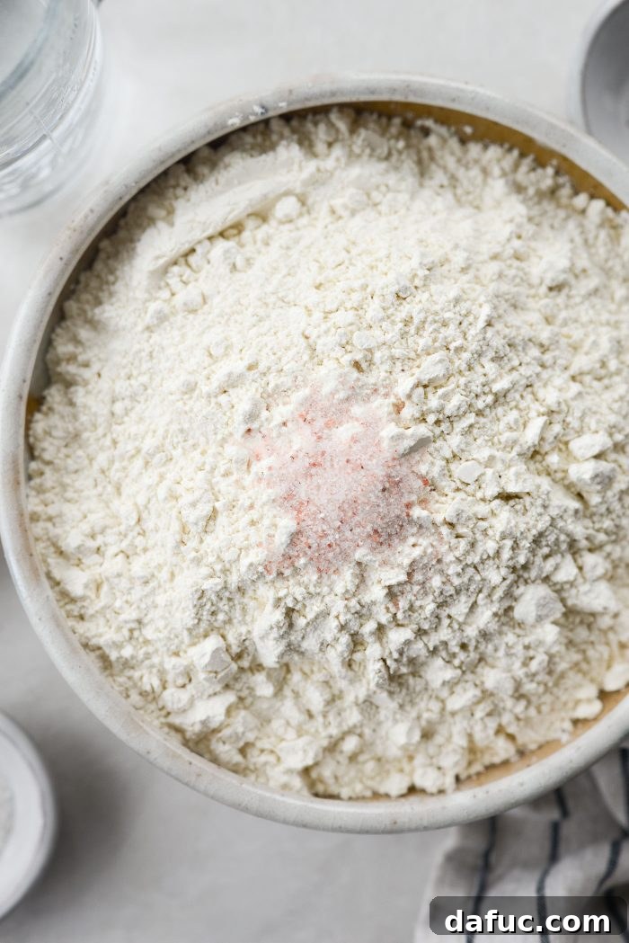 Flour and salt combined