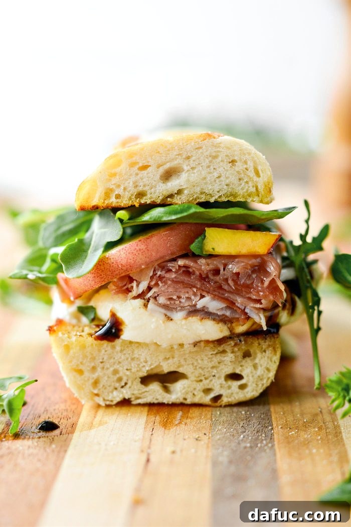 2024 Unpacked 9 Peach Prosciutto and Burrata Sandwich