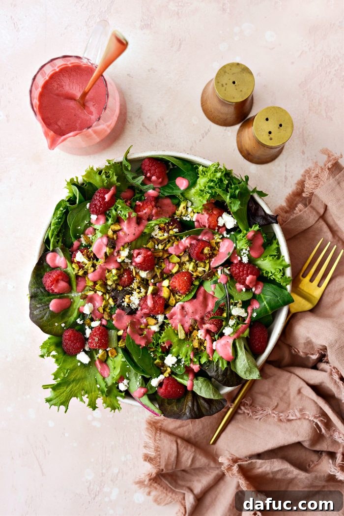 Ruby Red and Green Pistachio Salad 10 A final shot of the completed Raspberry Pistachio Salad, ready to eat