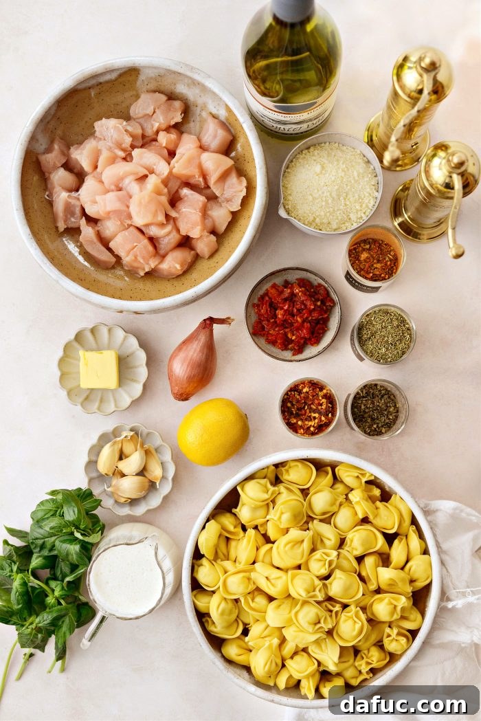 Marry Me Chicken Tortellini ingredients