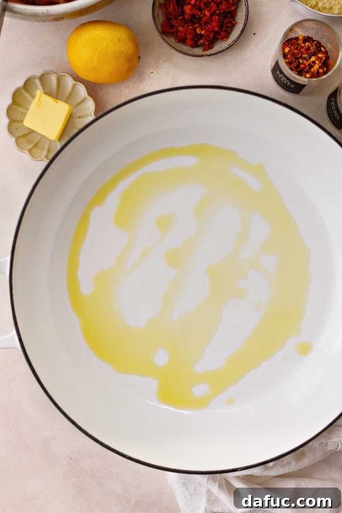 oil in pan