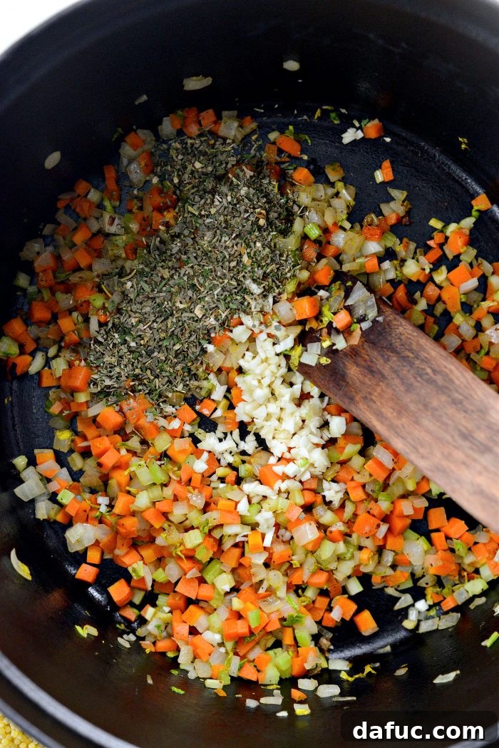 once soft add garlic and Italian seasoning