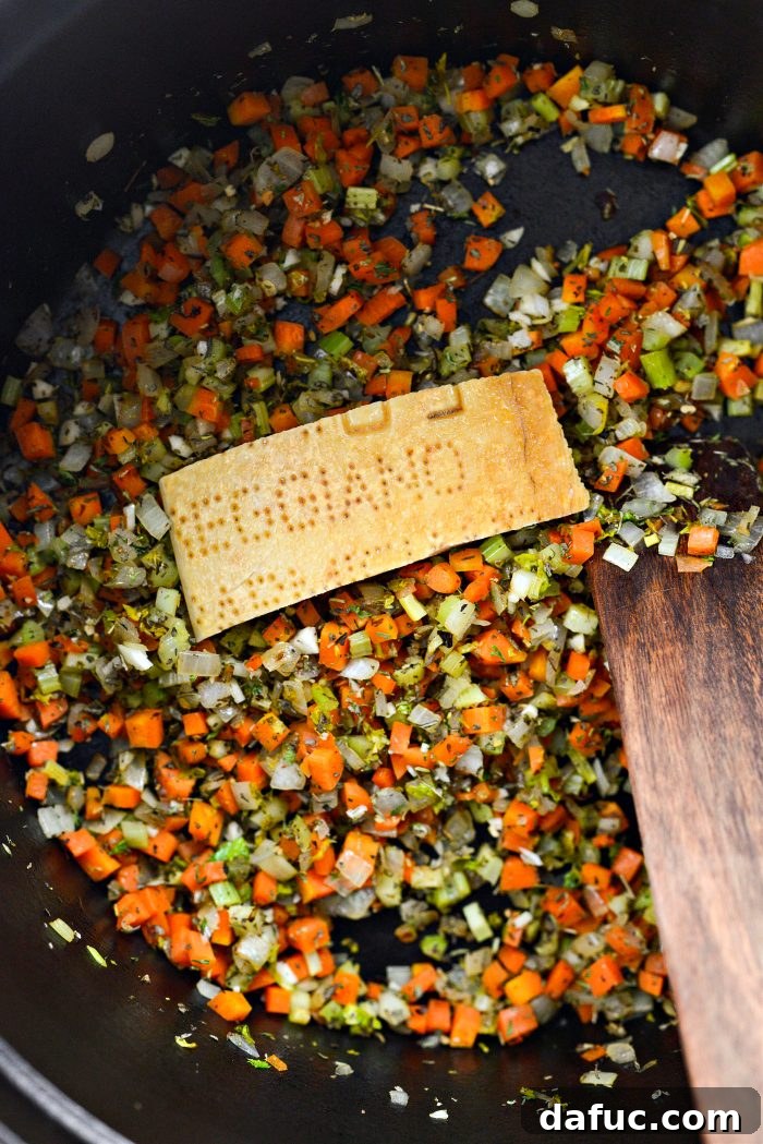 add parmesan rind