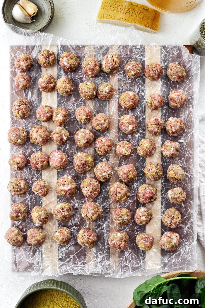 roll into mini meatballs