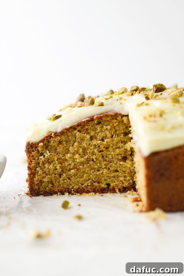 Full view of the Lemon Pistachio Cake