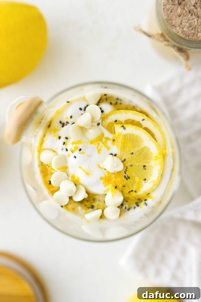 Lemon Cheesecake Overnight Oats ready to eat
