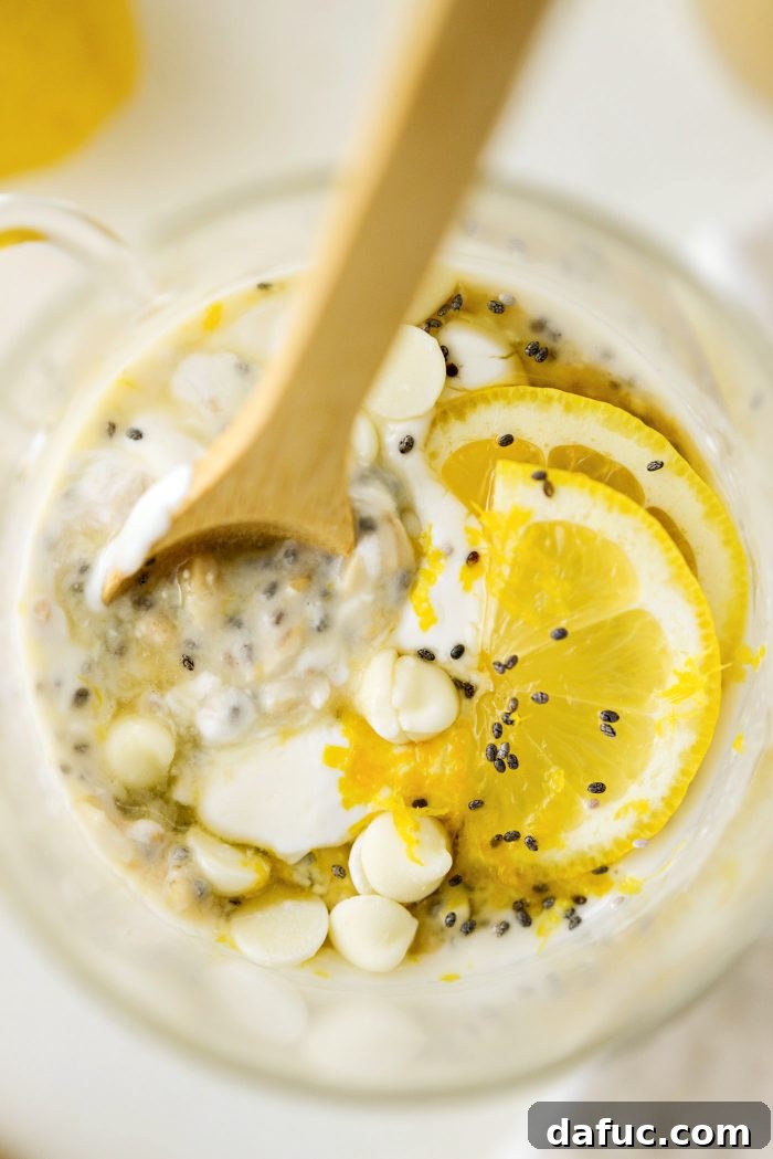 Final plated Lemon Cheesecake Overnight Oats