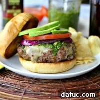 Spicy Chimichurri Burgers