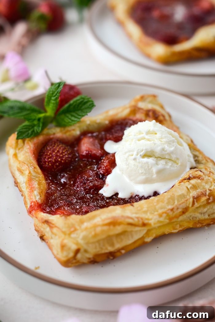 Strawberry Rhubarb Pastry Pies