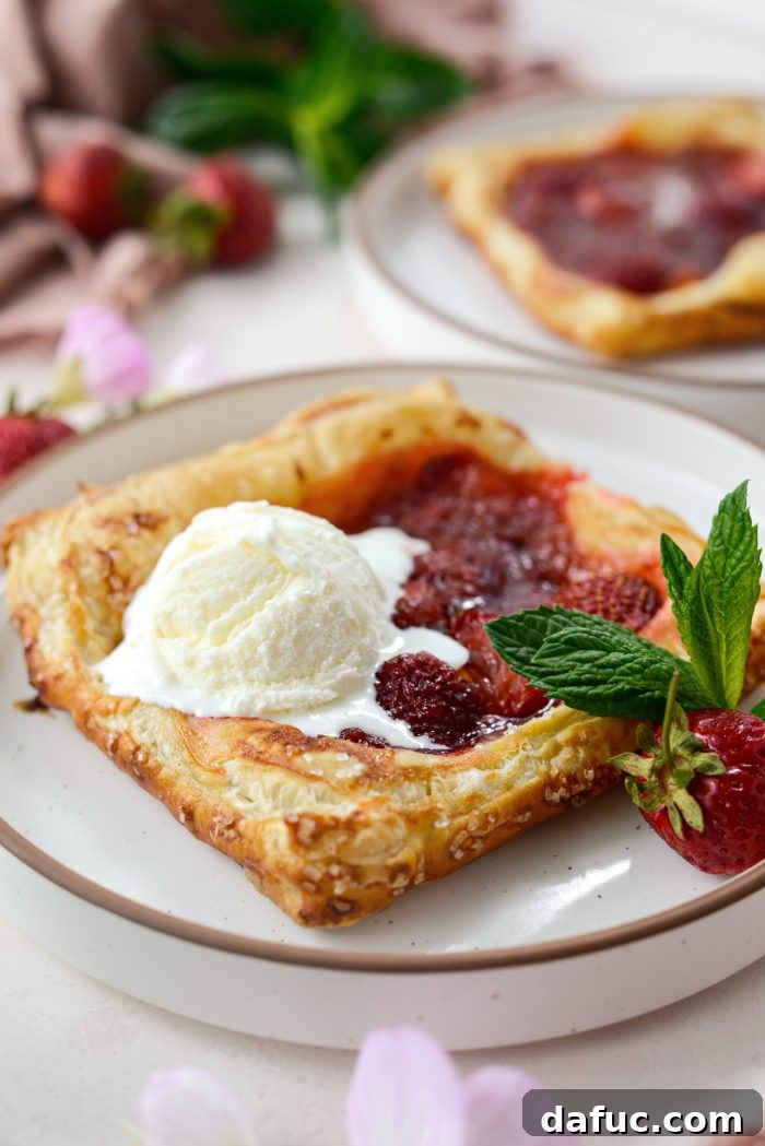 Strawberry Rhubarb Pastry Pies