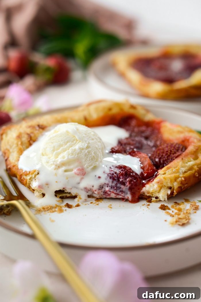 Strawberry Rhubarb Pastry Pies