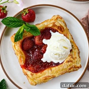 Strawberry Rhubarb Pastry Pies