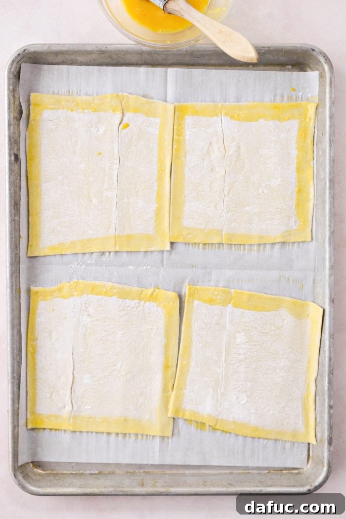 brush edges with egg wash