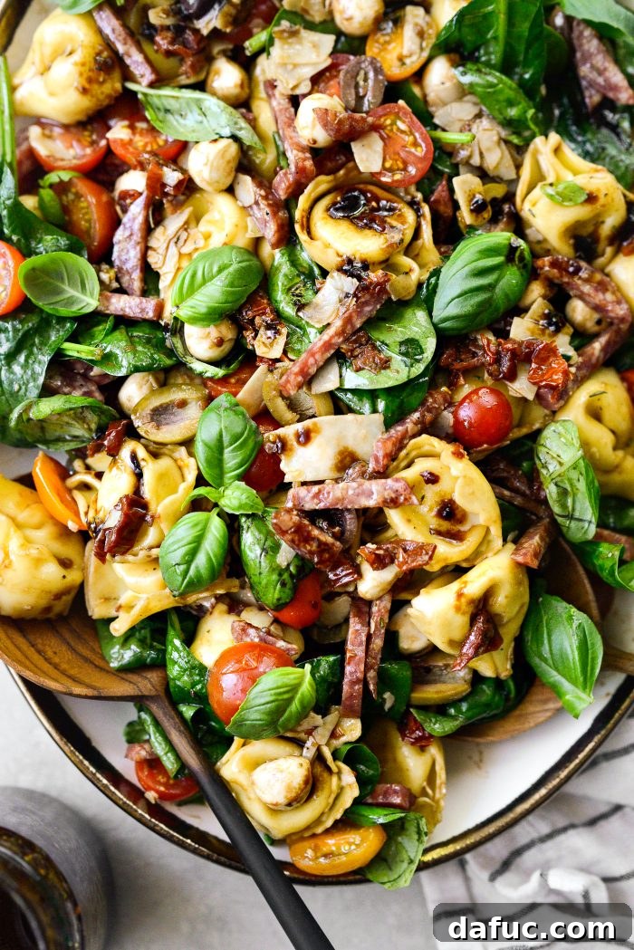 Rustic Tuscan Tortellini Salad 19 Another view of the delicious Tuscan Tortellini Pasta Salad