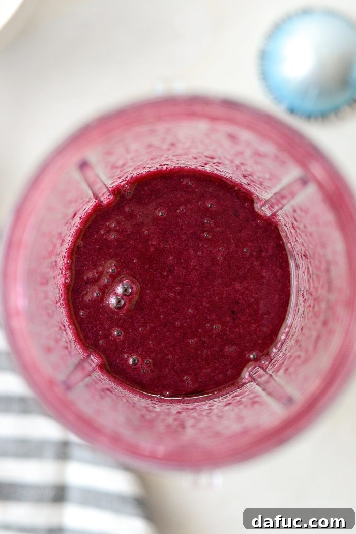 Pureed blueberries for syrup