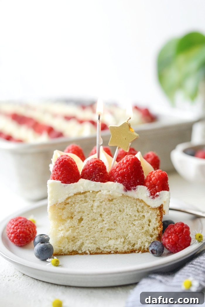 Delicious homemade American Flag Cake, ready to be served at a festive gathering.