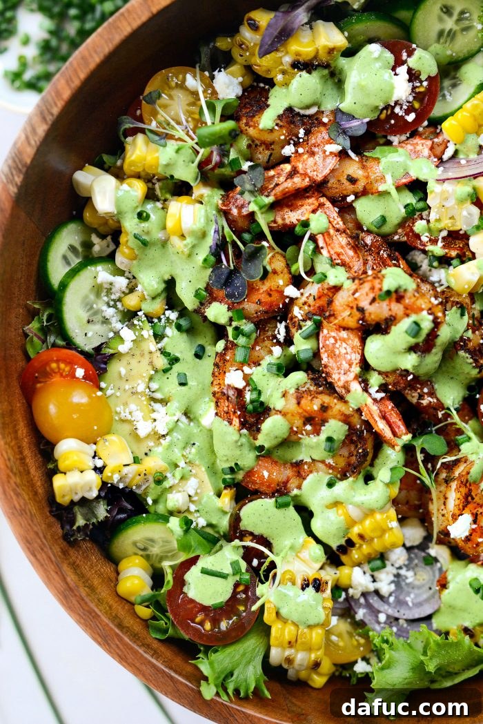 Spiced Blackened Shrimp Summer Salad with Sweet Corn and Feta 2 Delicious Blackened Shrimp Salad with Grilled Corn and Feta