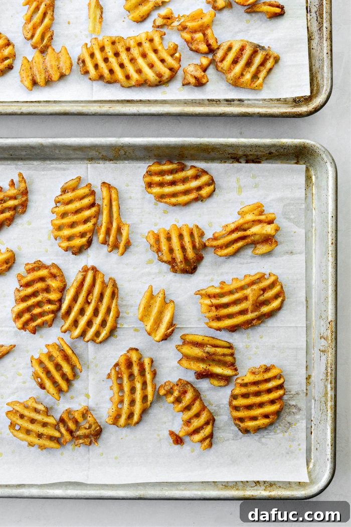 Ultimate Burger Bowl Creations 7 Baked waffle fries, golden and crispy