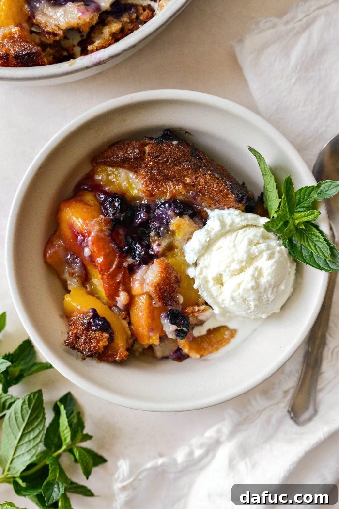 Blueberry Peach Cobbler